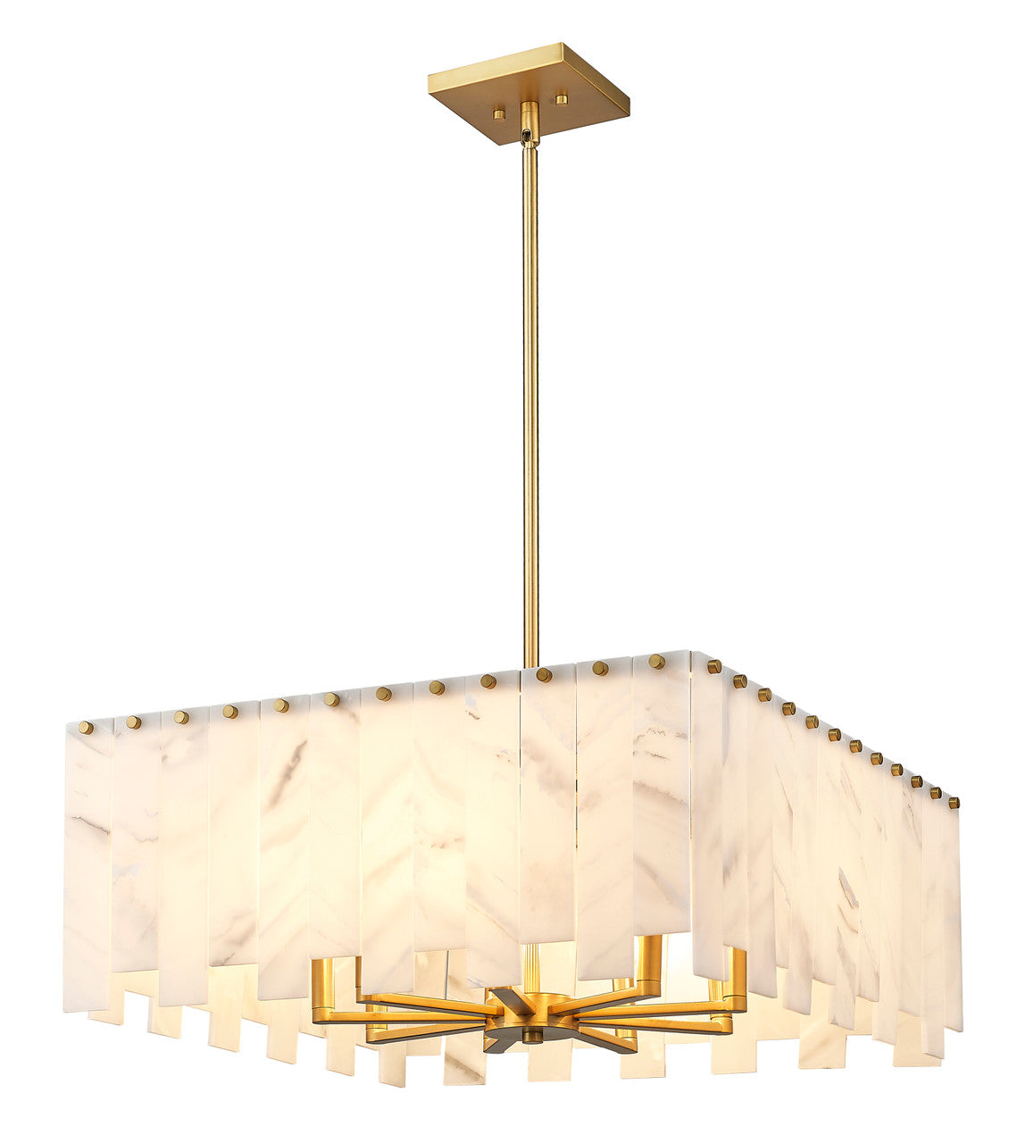 Z-Lite Viviana 8 Light Chandelier in Rubbed Brass 345P26-RB