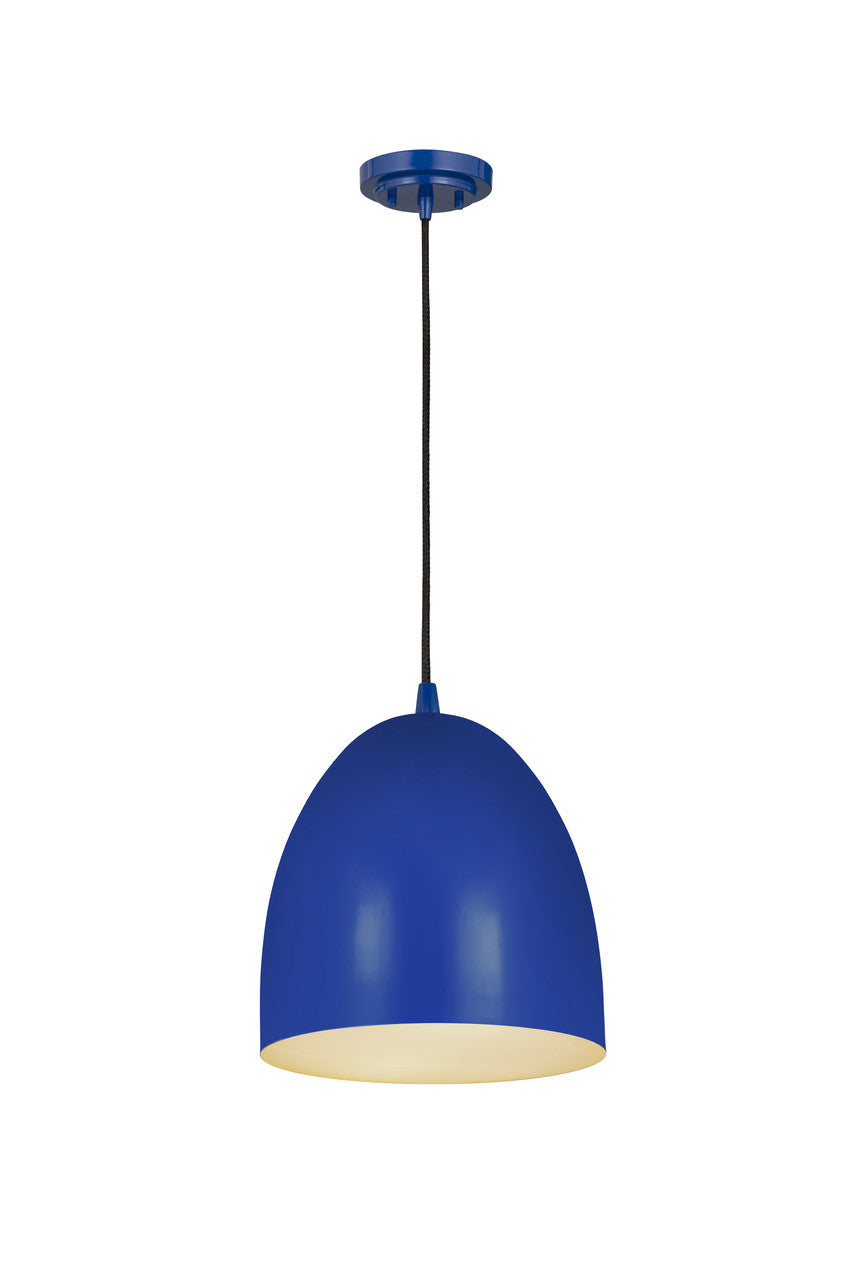 Z-Lite Z-Studio 1 Light Pendant in Blue 6012P9-BLU