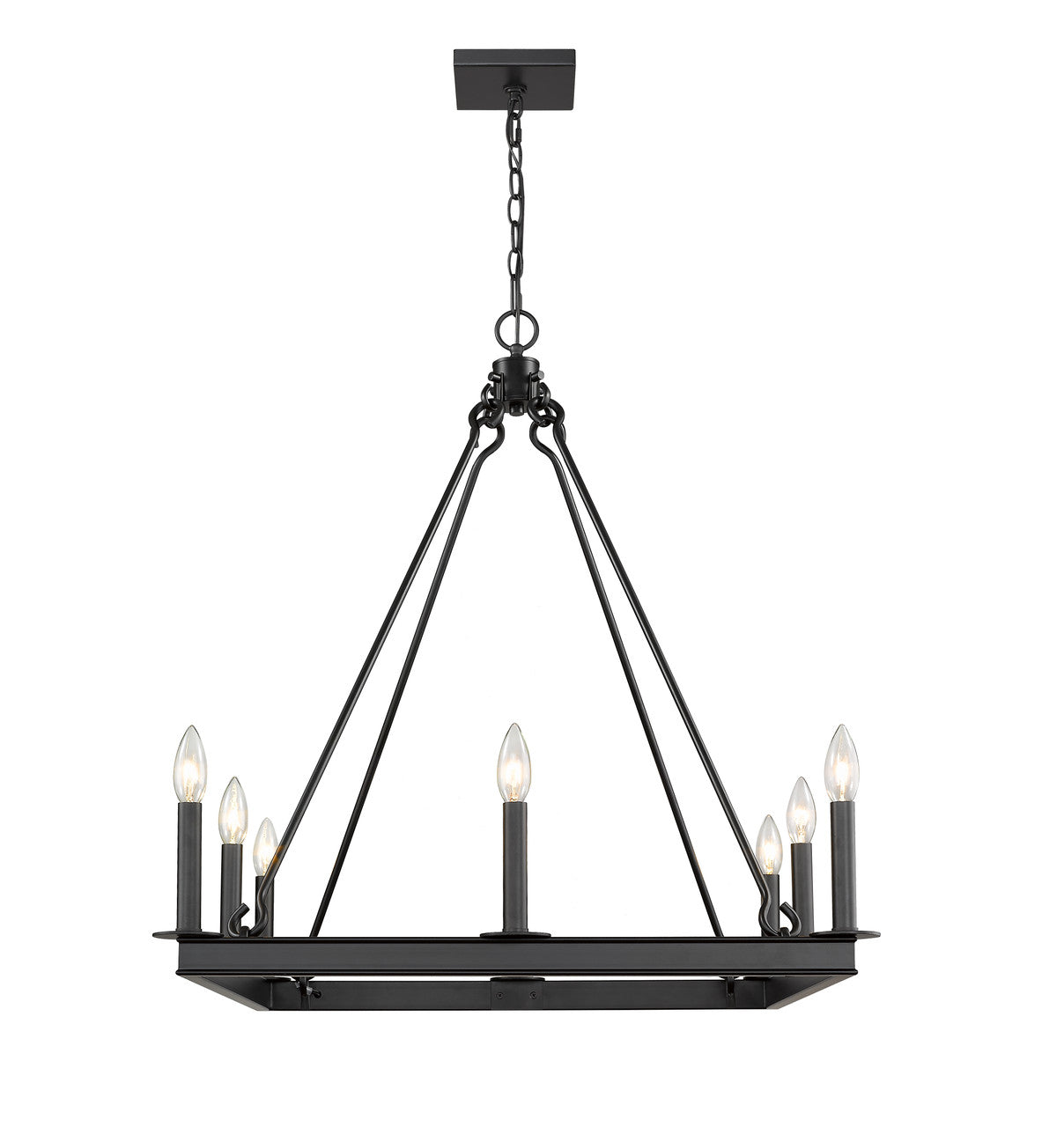 Z-Lite Barclay 8 Light Chandelier in Matte Black 482S-8-26MB