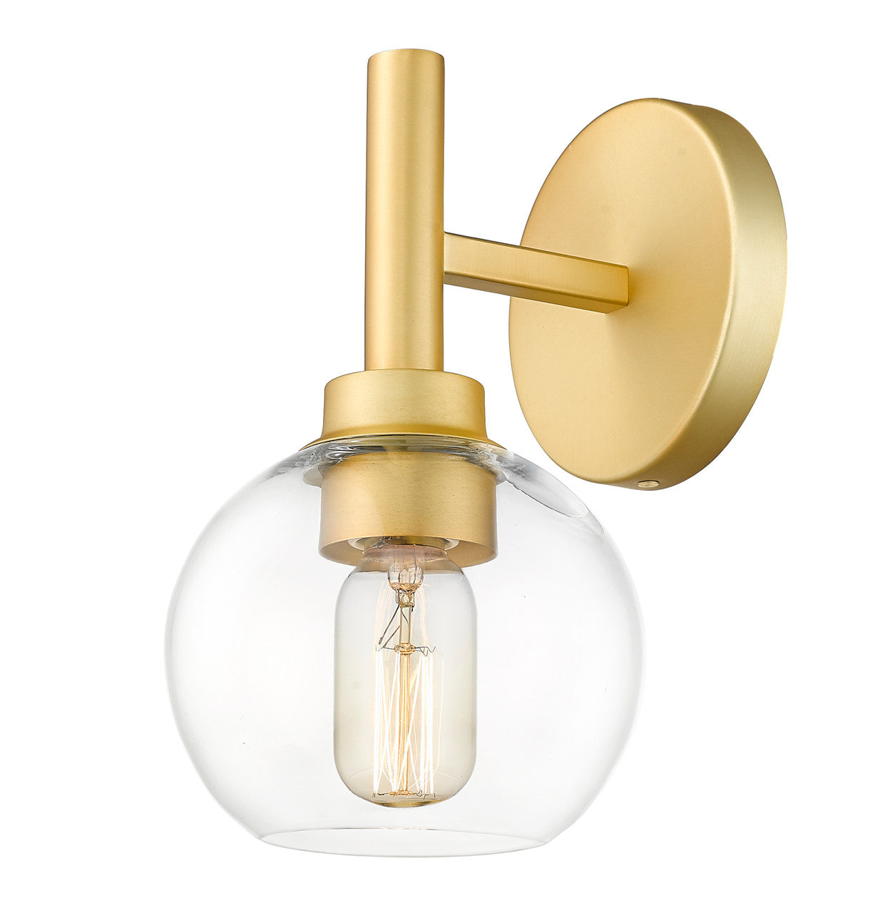 Z-Lite Sutton 1 Light Wall Sconce in Brushed Gold 7502-1S-BG