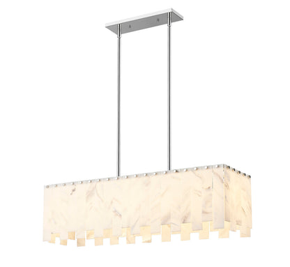 Z-Lite Viviana 5 Light Linear Chandelier in Polished Nickel 345-40L-PN