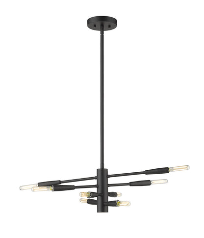 Z-Lite Ascension 8 Light Chandelier in Matte Black 737-8MB