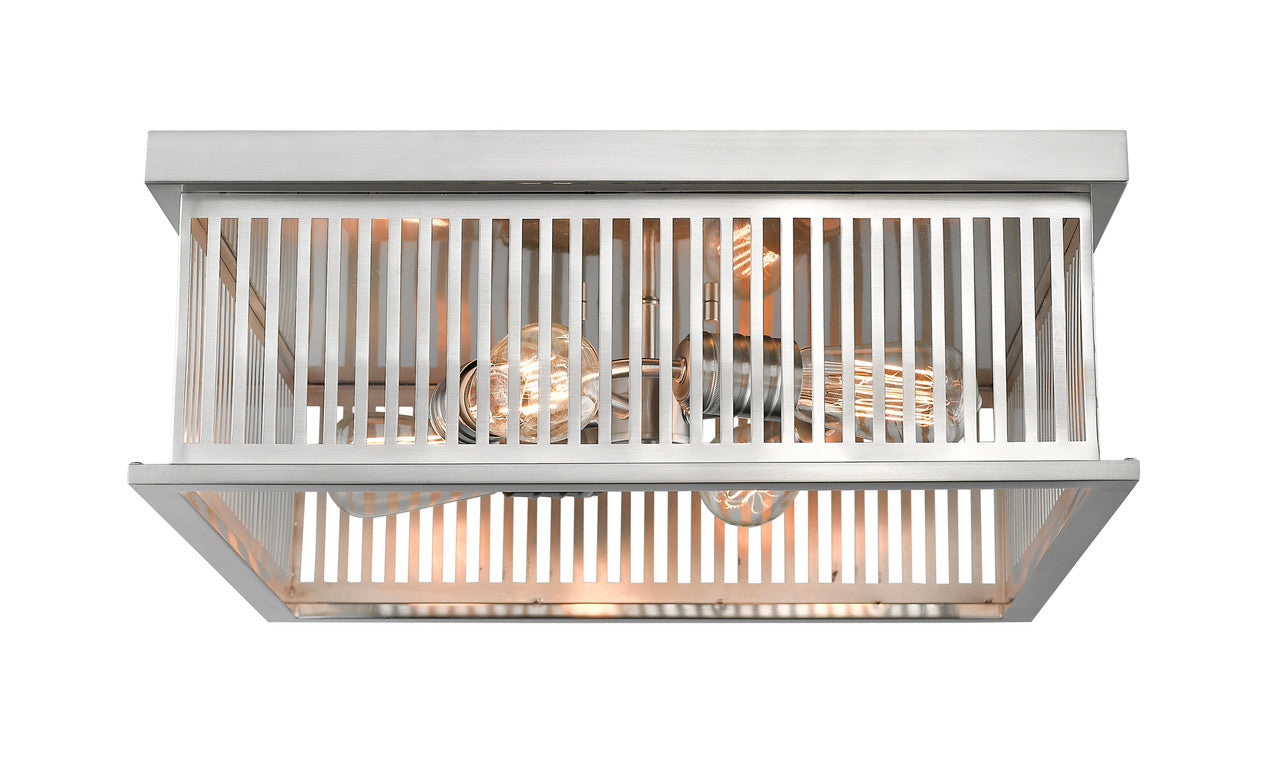 Z-Lite Camellia 4 Light Flush Mount in Brushed Nickel 333F4BN