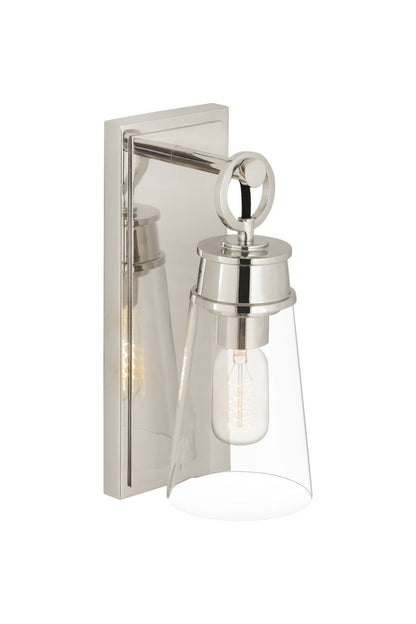 Z-Lite Wentworth 1 Light Wall Sconce in Polished Nickel 2300-1SS-PN