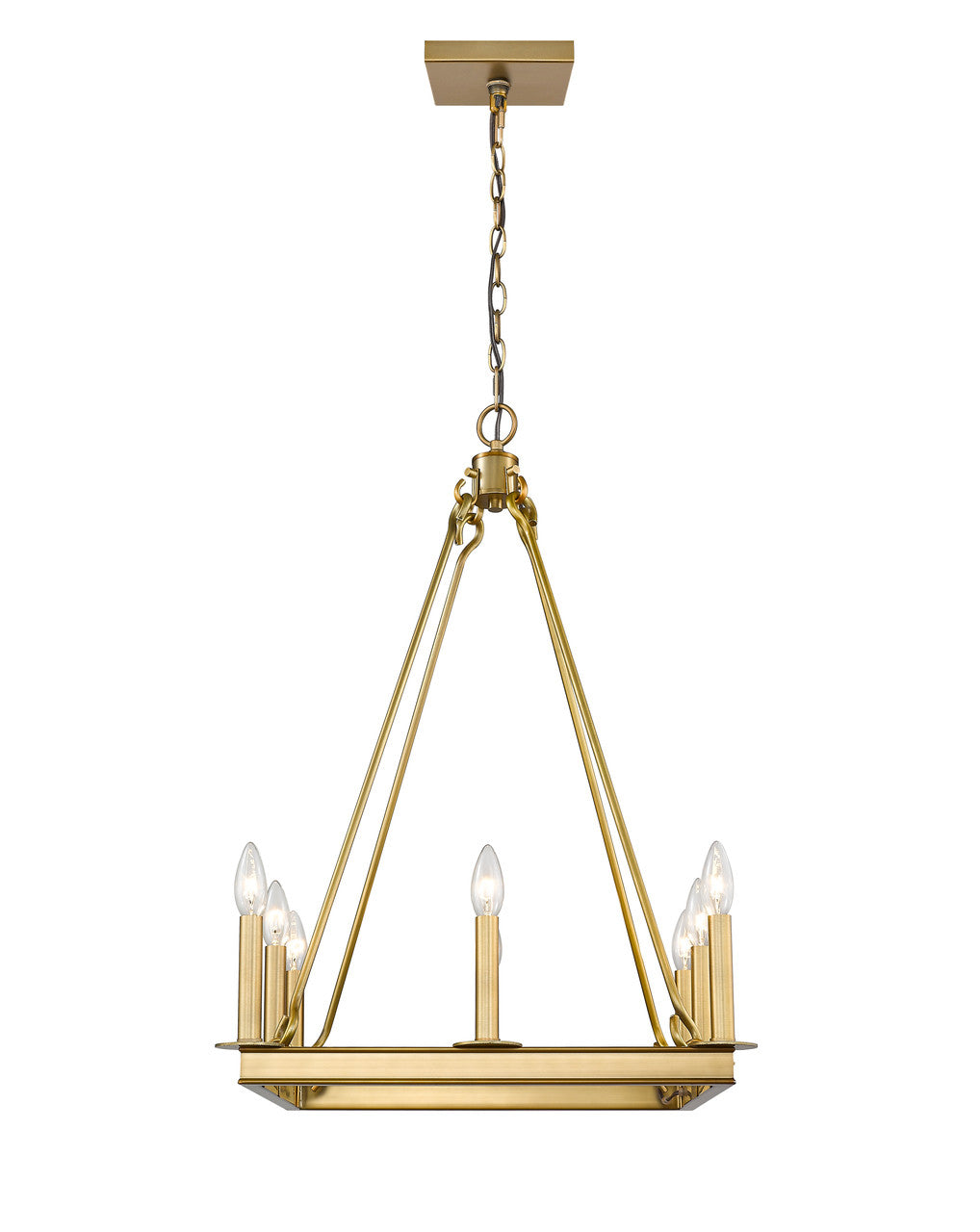 Z-Lite Barclay 8 Light Chandelier in Olde Brass 482S-8-20OBR