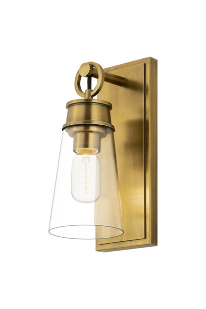 Z-Lite Wentworth 1 Light Wall Sconce in Rubbed Brass 2300-1SS-RB