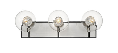 Z-Lite Parsons 3 Light Vanity in Matte Black + Brushed Nickel 477-3V-MB-BN