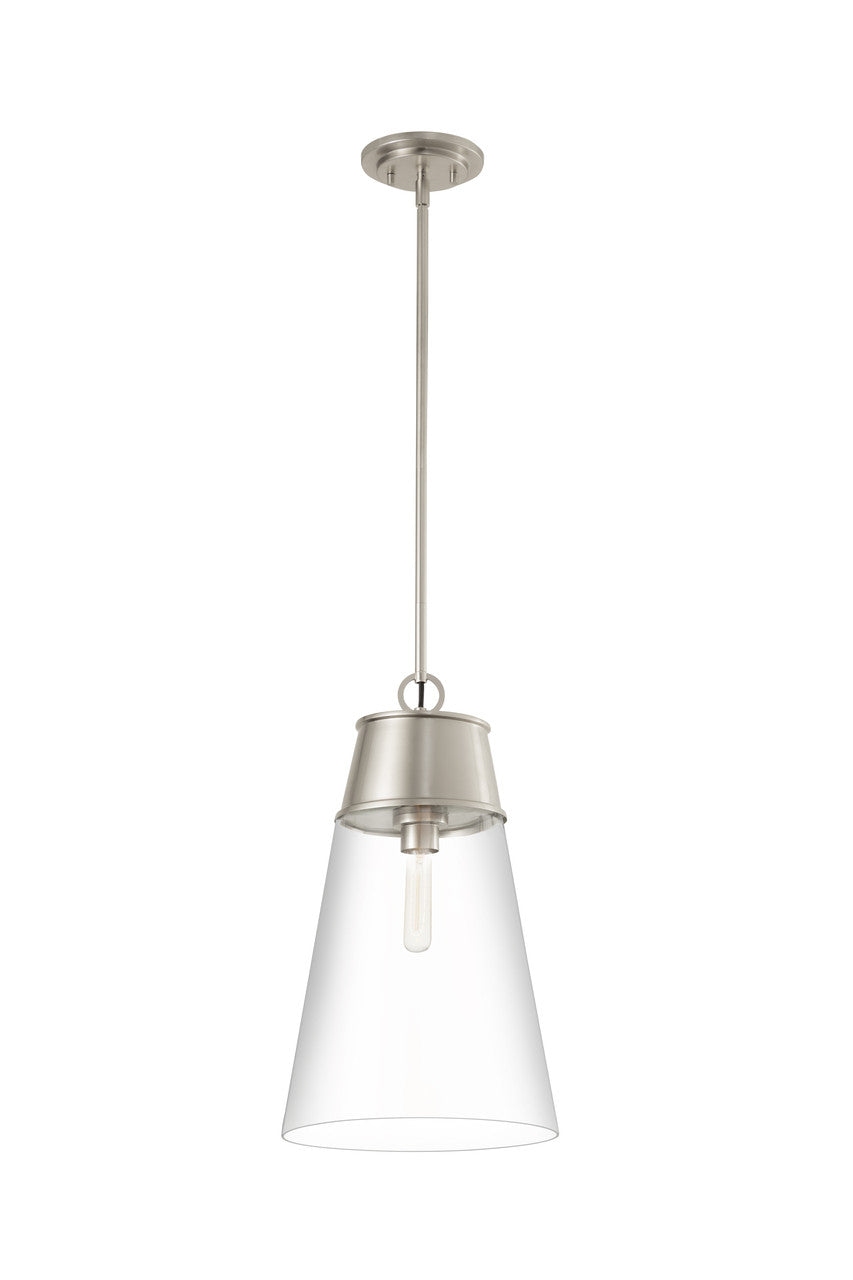 Z-Lite Wentworth 1 Light Pendant in Brushed Nickel 2300P12-BN