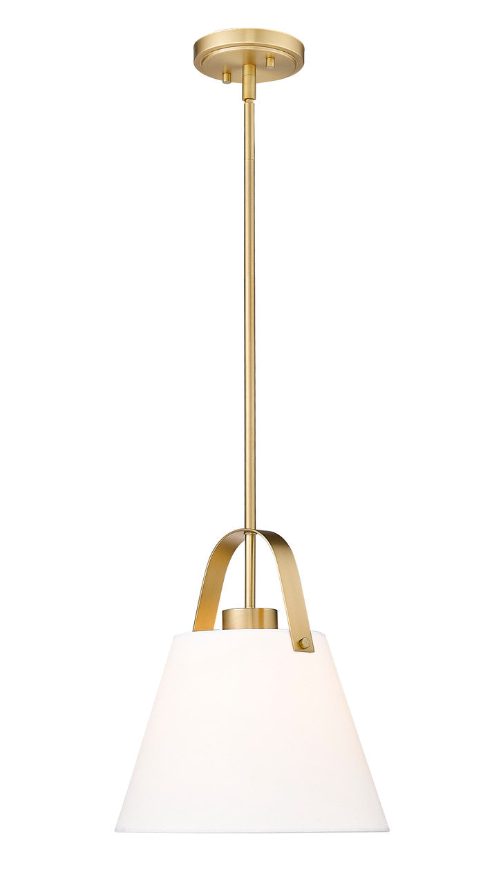 Z-Lite Z-Studio 1 Light Pendant in Heritage Brass 743P12-HBR