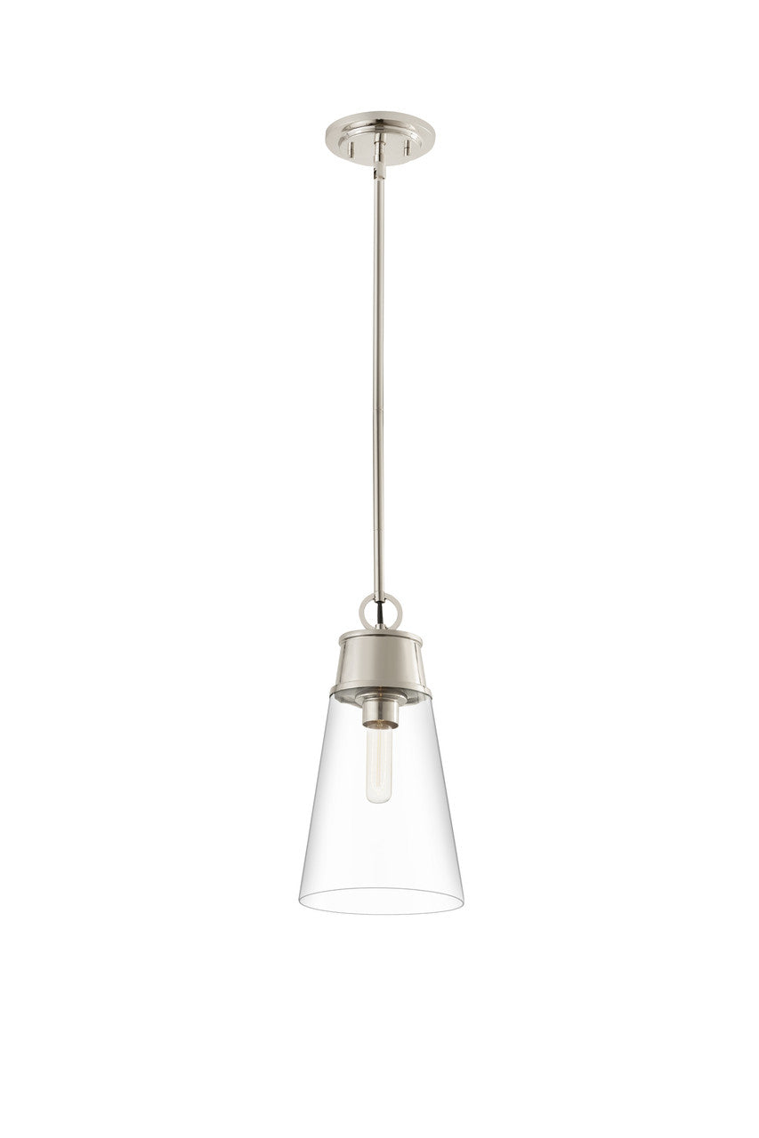 Z-Lite Wentworth 1 Light Pendant in Polished Nickel 2300P8-PN