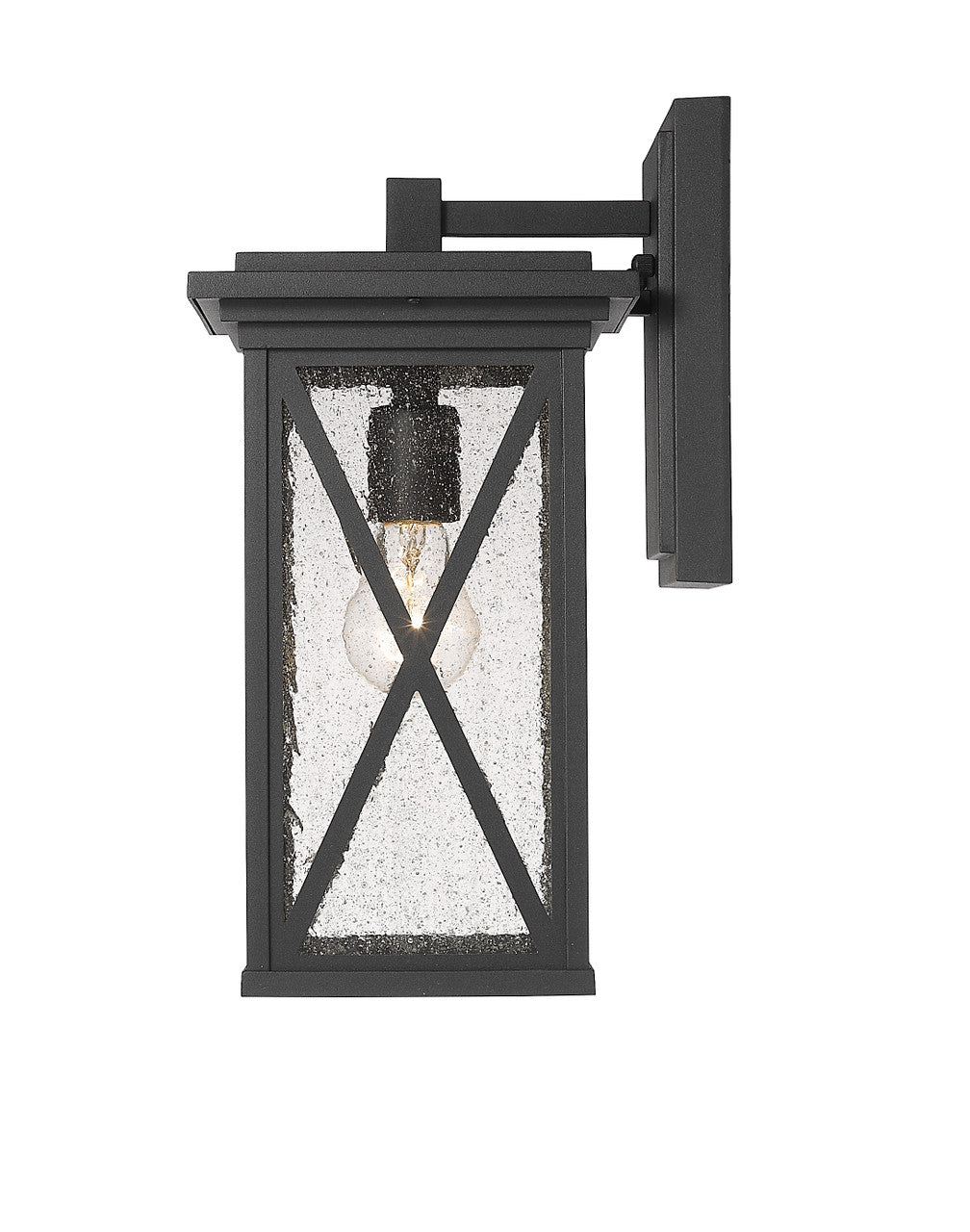 Z-Lite Brookside 1 Light Outdoor Wall Light in Black 583M-BK