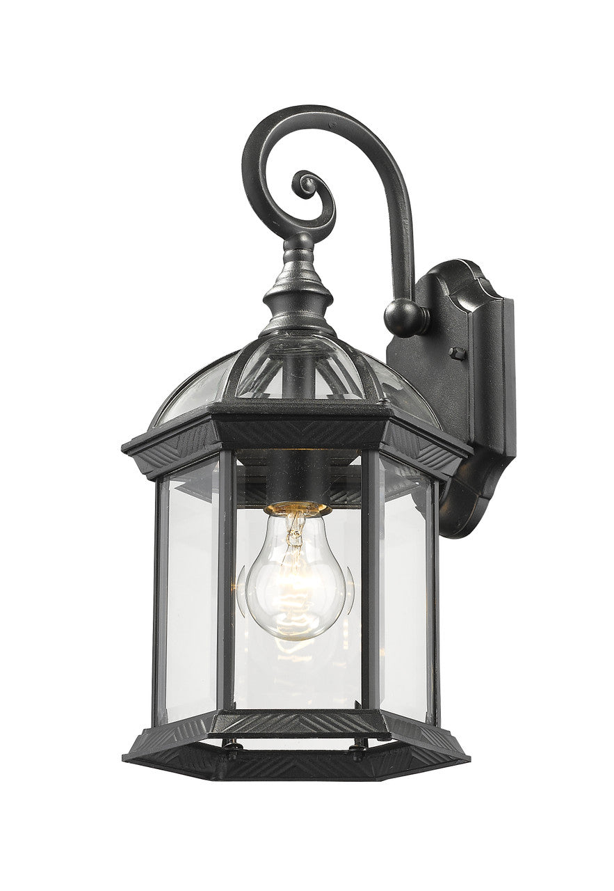 Z-Lite Annex 1 Light Outdoor Wall Light in Black 563M-BK