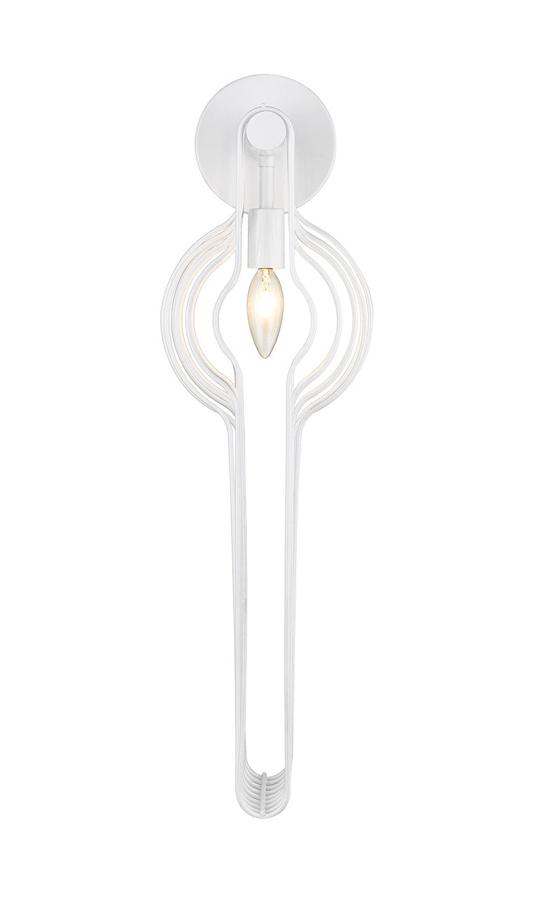 Z-Lite Contour 1 Light Wall Sconce in White 801-1SL-WH