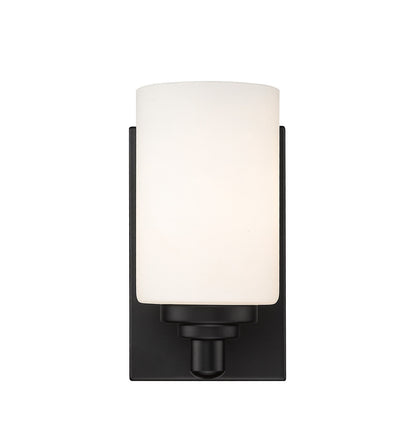 Z-Lite Soledad 1 Light Wall Sconce in Matte Black 485-1S-MB