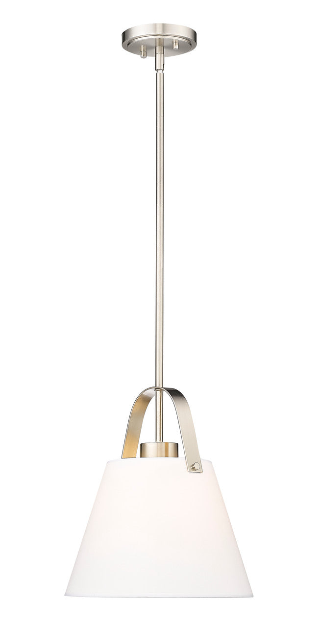 Z-Lite Z-Studio 1 Light Pendant in Brushed Nickel 743P12-BN