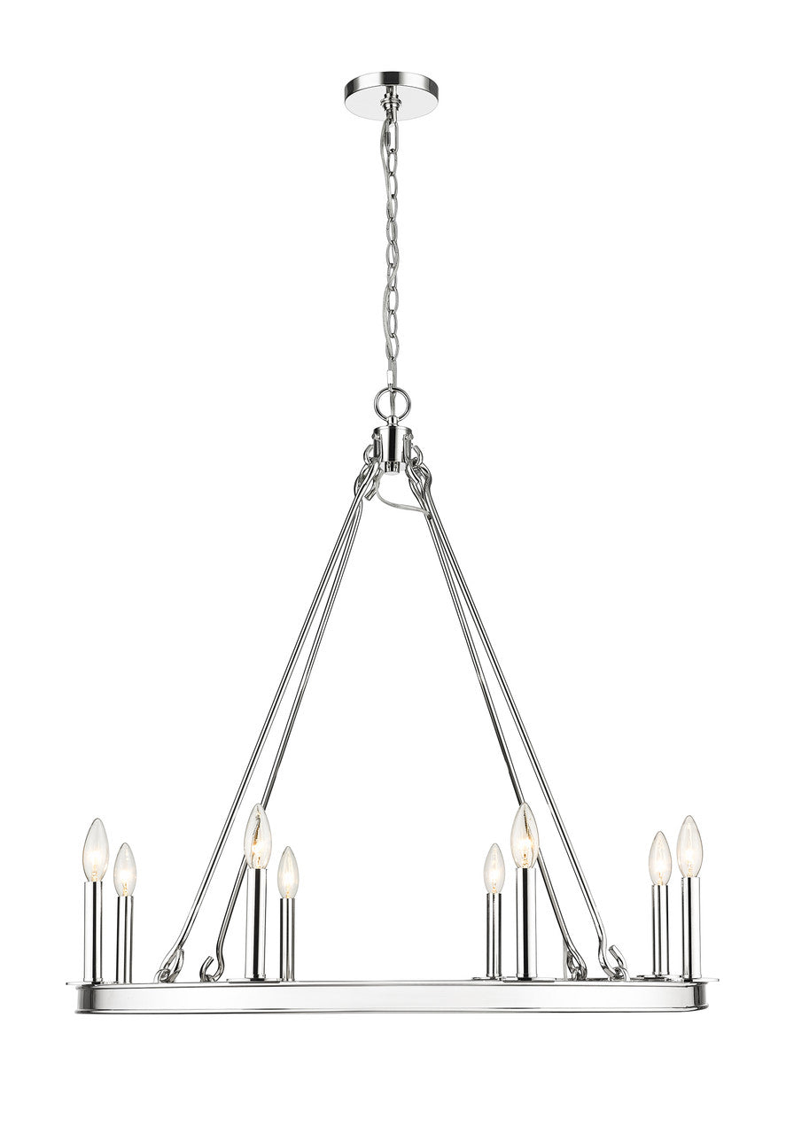 Z-Lite Barclay 8 Light Chandelier in Polished Nickel 482R-8PN