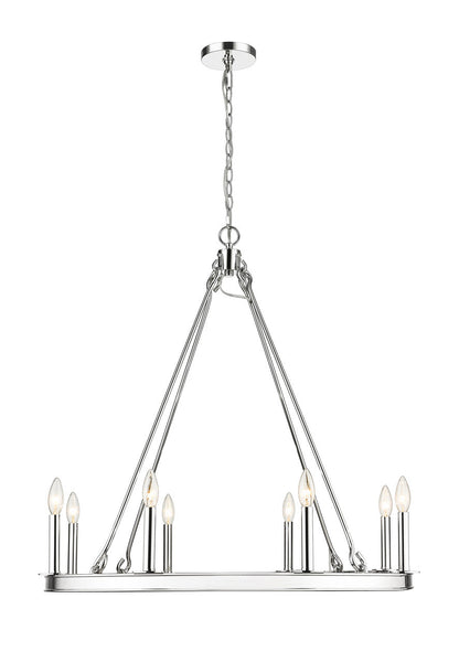 Z-Lite Barclay 8 Light Chandelier in Polished Nickel 482R-8PN