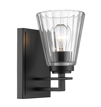 Z-Lite Lyna 1 Light Wall Sconce in Matte Black 823-1S-MB