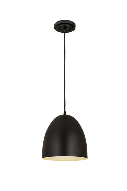 Z-Lite Z-Studio 1 Light Pendant in Satin Black 6012P9-SBK