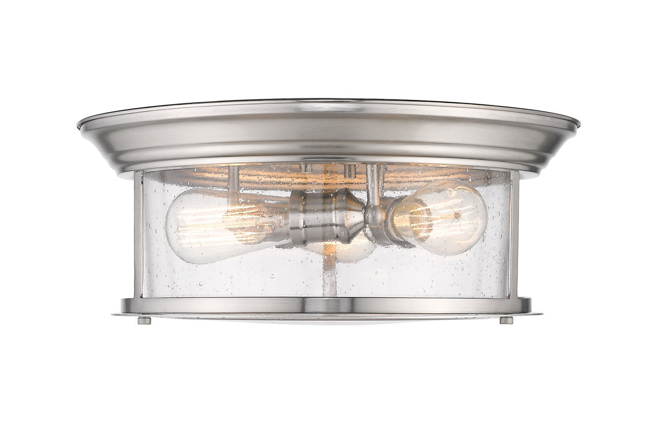 Z-Lite Sonna 3 Light Flush Mount in Brushed Nickel 727F16-BN