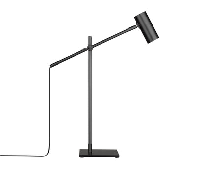 Z-Lite Calumet 1 Light Table Lamp in Matte Black 814TL-MB