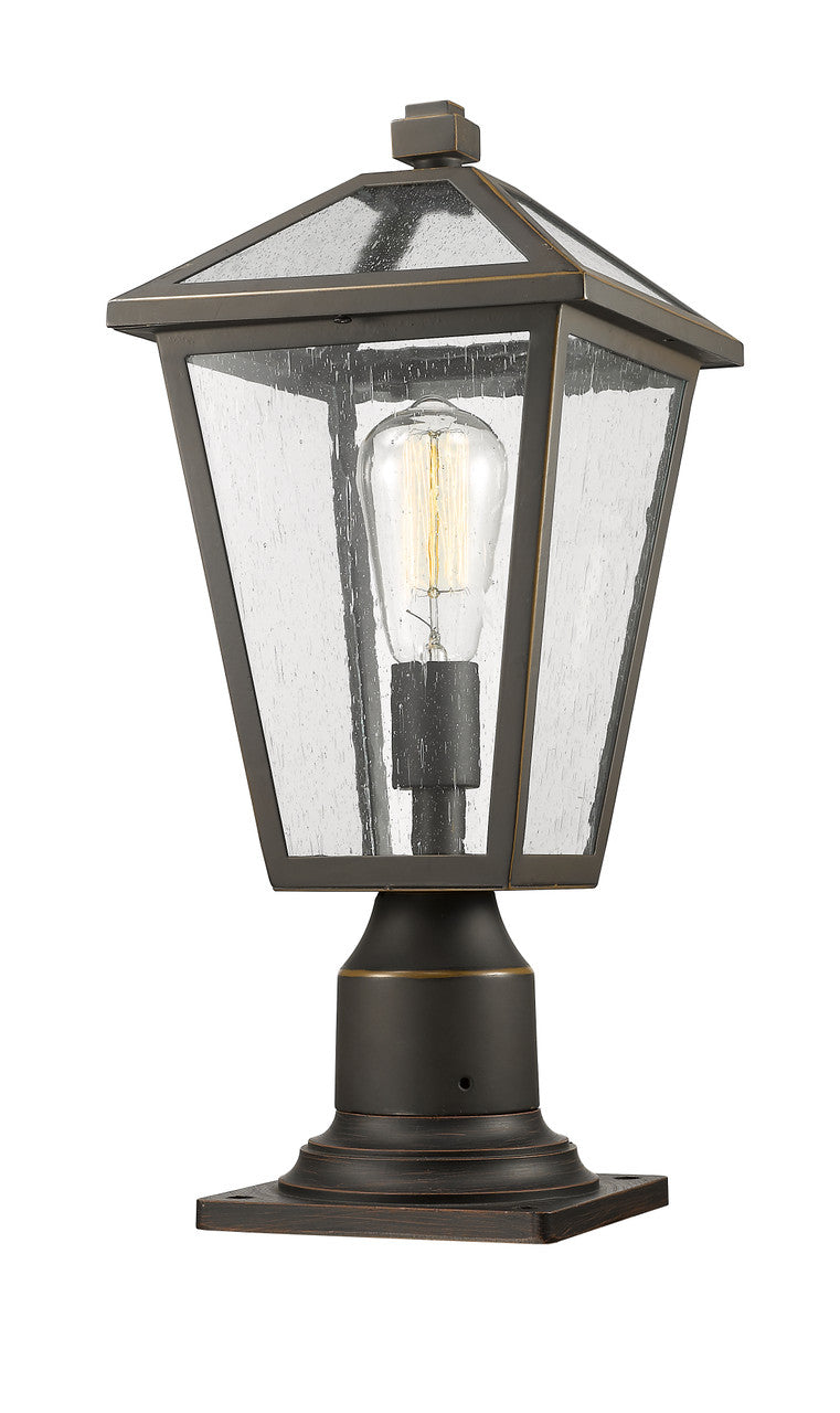 Z-Lite Talbot 1 Light Outdoor Pier Mounted Fixture in Oil Rubbed Bronze 579PHMR-533PM-ORB