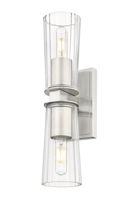 Z-Lite Titus 2 Light Wall Sconce in Brushed Nickel 826-2S-BN