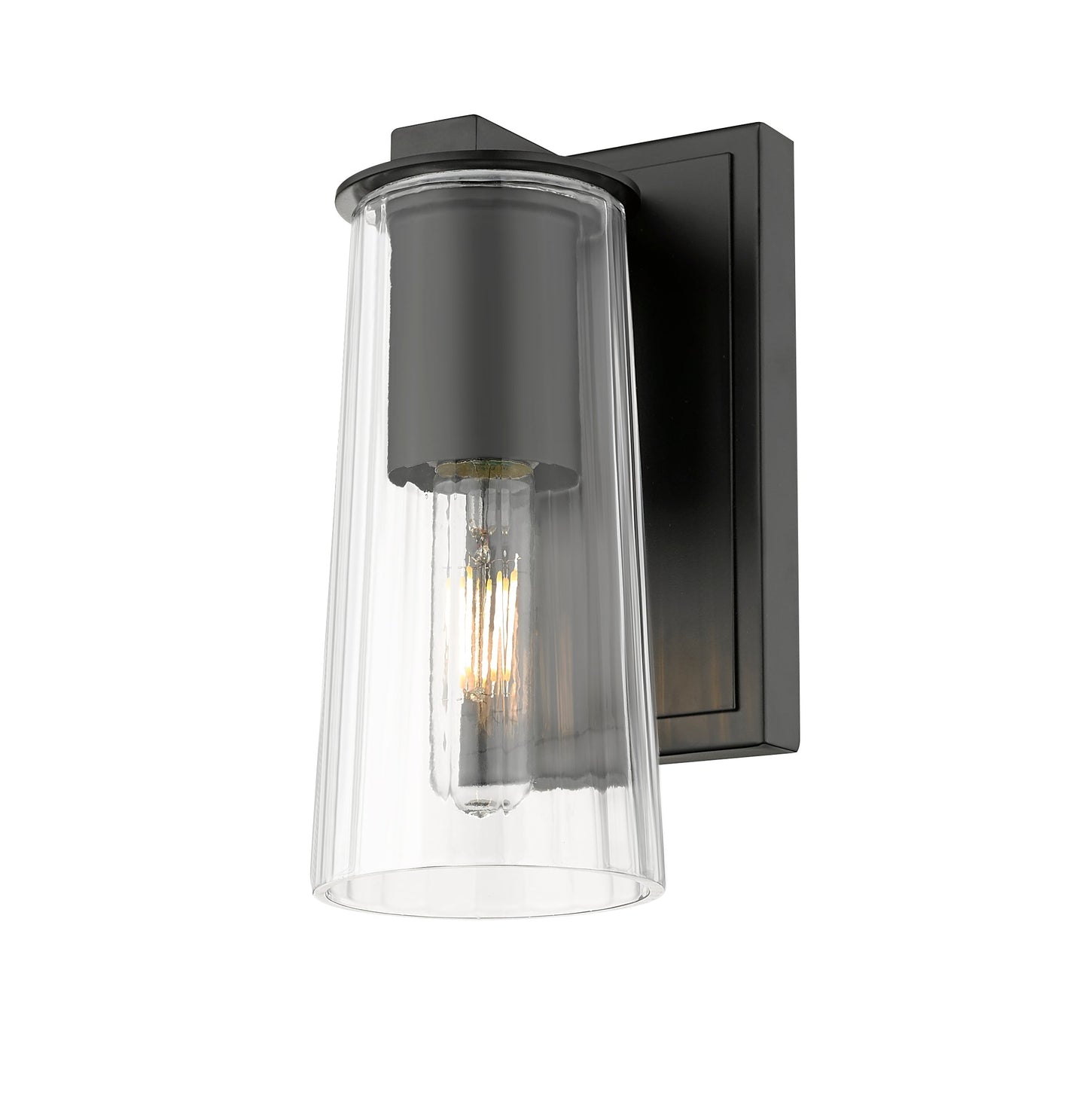 Z-Lite Titus 1 Light Wall Sconce in Matte Black 826-1S-MB