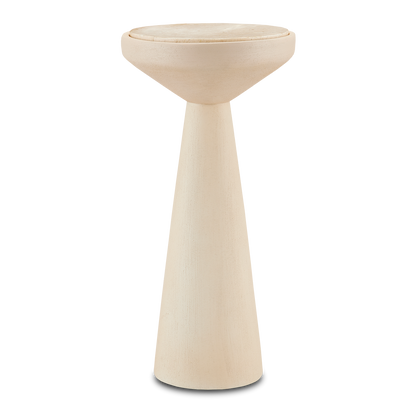 Currey & Co. 22" Wren Beige Travertine Accent Table 4000-0164