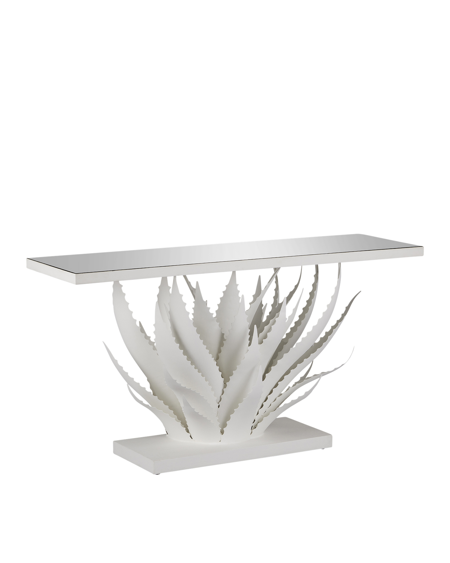 Currey & Co. Agave White Console Table 4000-0168