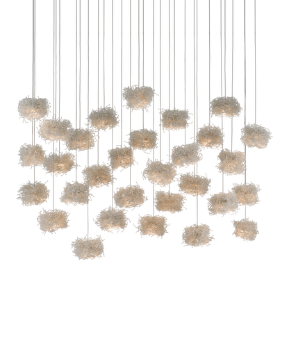 Currey & Co. Birds Nest 30-Light Linear Multi-Drop Pendant 9000-0700