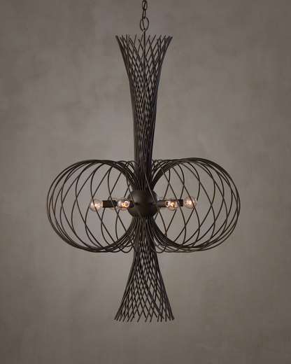 Currey & Co. Akio Bronze Chandelier 9000-0963