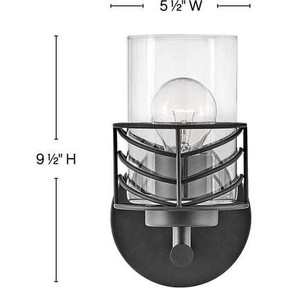 Hinkley Lighting Della Single Light Vanity Black 50260BK