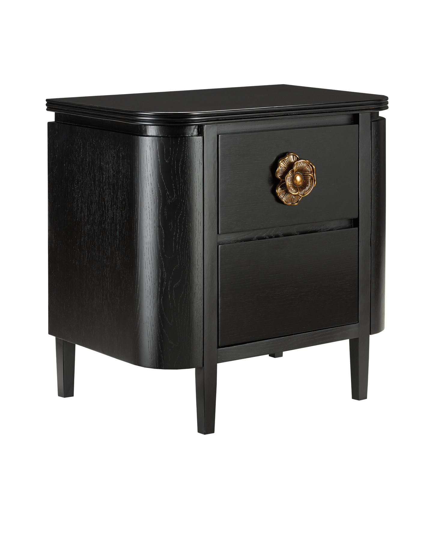 Currey & Co. Briallen Black Nightstand 3000-0098