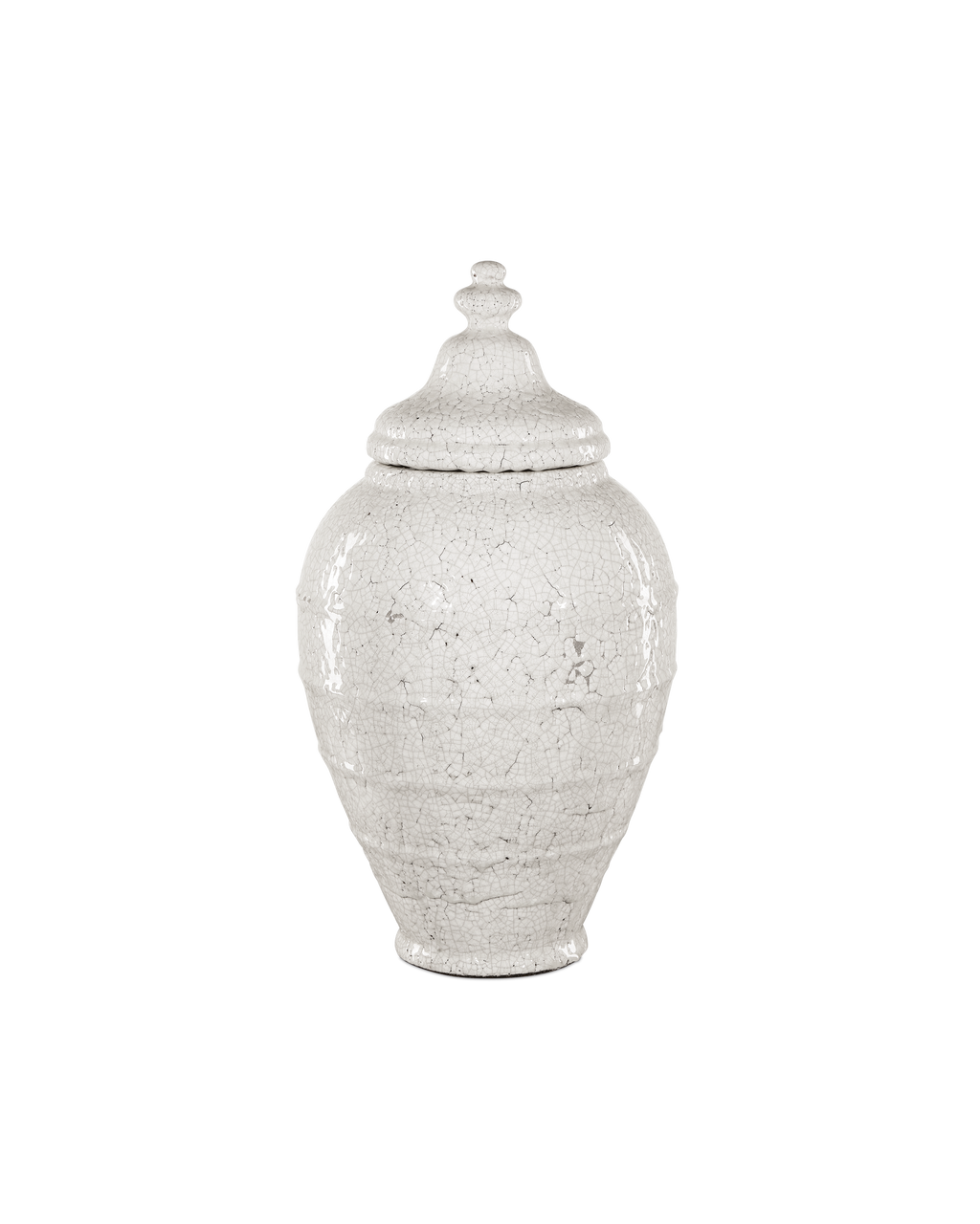 Currey & Co Virginal Medium Jar in Antique White 1200-0884