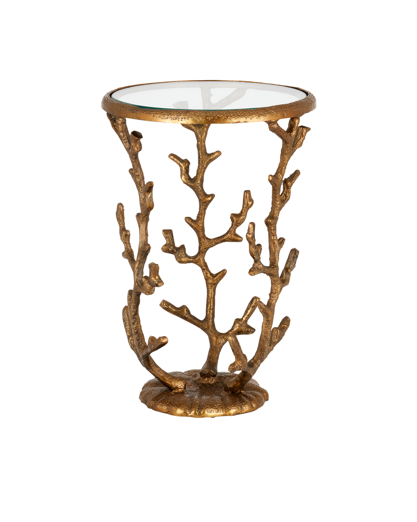 Currey & Co. Coral Brass Accent Table 4000-0141