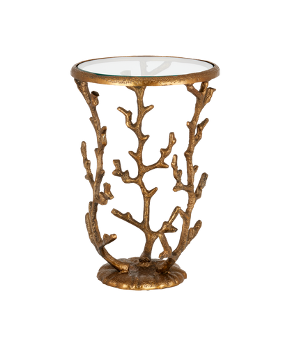 Currey & Co. Coral Brass Accent Table 4000-0141