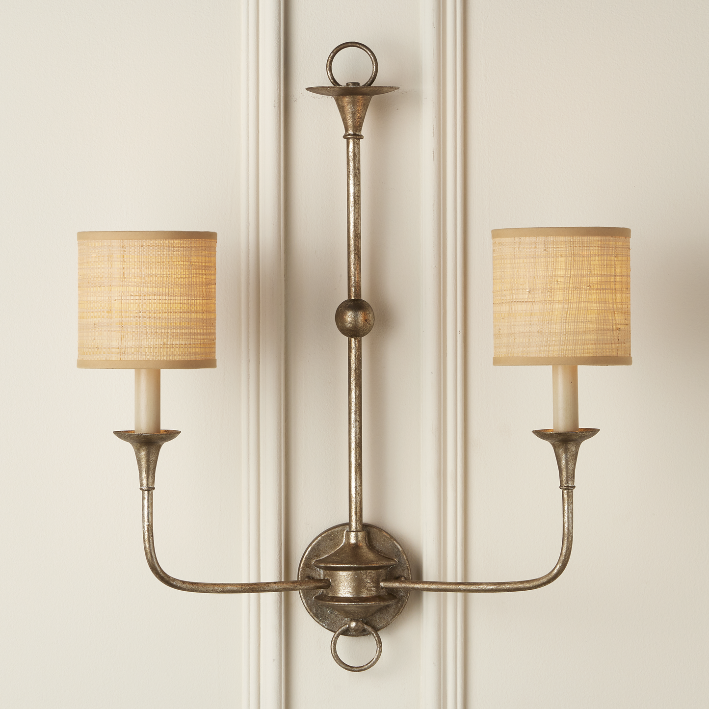 Currey & Co. Nottaway Champagne Double-Light Wall Sconce 5000-0218