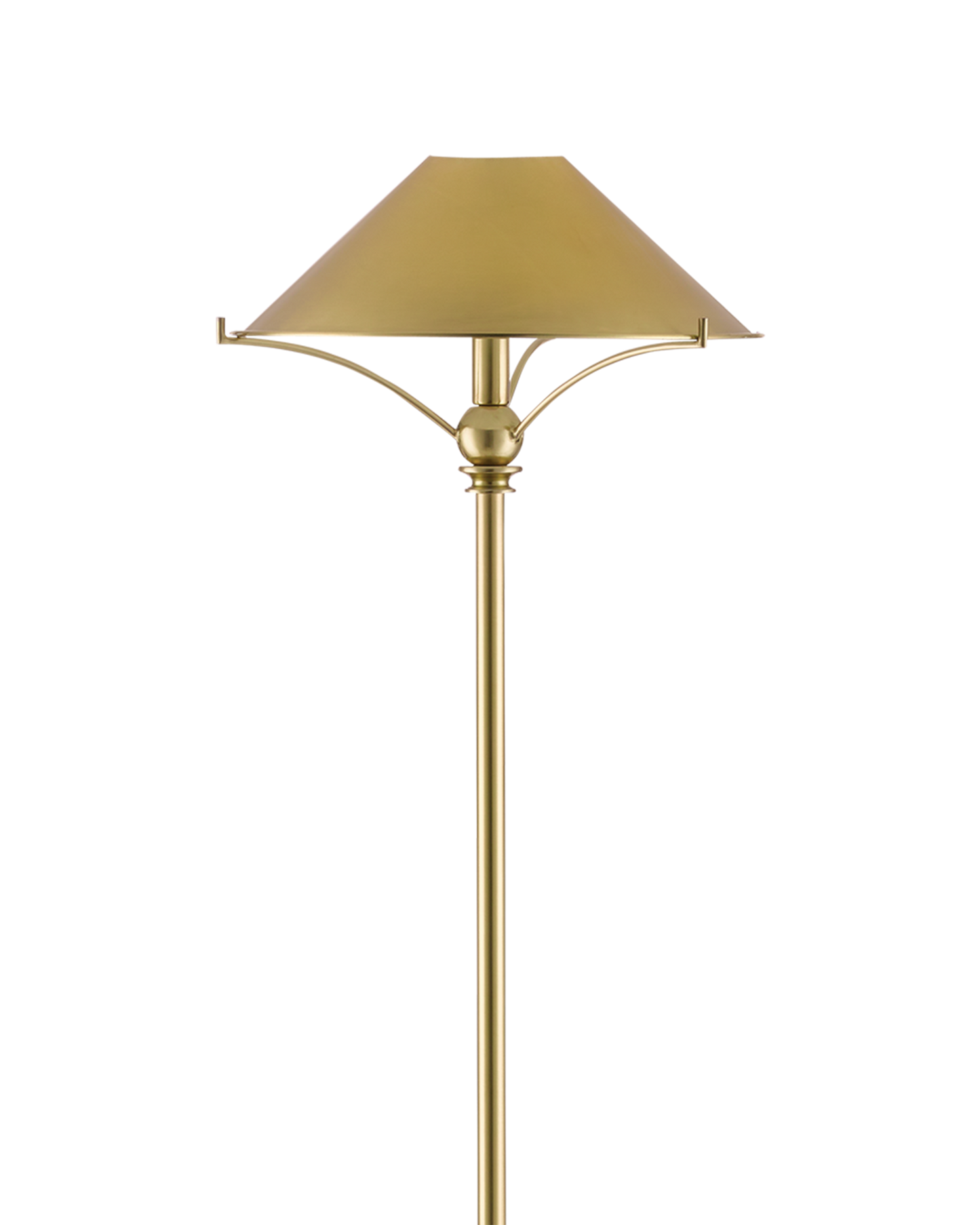 Currey & Co. Maarla Brass Floor Lamp 8000-0050