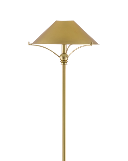 Currey & Co. Maarla Brass Floor Lamp 8000-0050