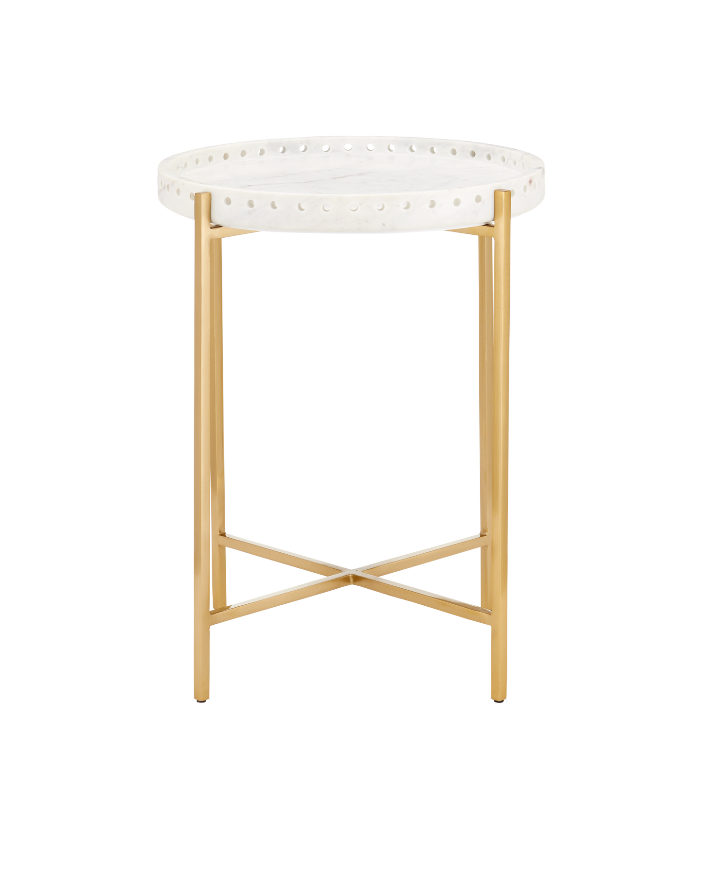 Currey & Co. Freya Marble Accent Table 4000-0146