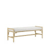 Currey & Co. Olisa Natural Bench, Rowann Pearl 7000-1172