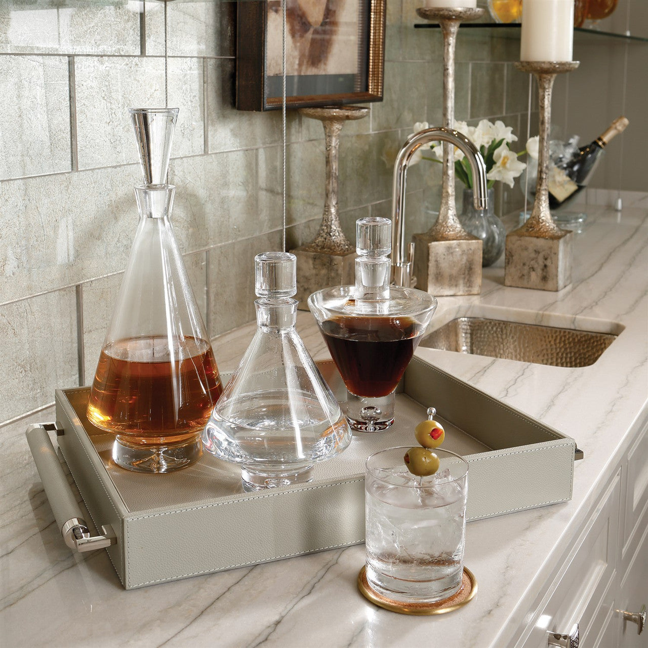 Global Views Tall Fat Bottom Decanter-Clear 6.60076