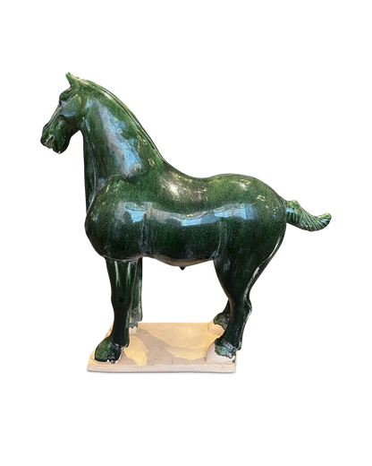 Currey & Co. Tang Dynasty Medium Green Horse 1200-0784