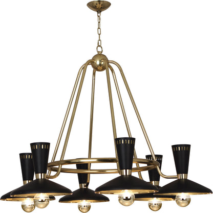 Robert Abbey  Vortex Chandelier in Modern Brass Finish 565