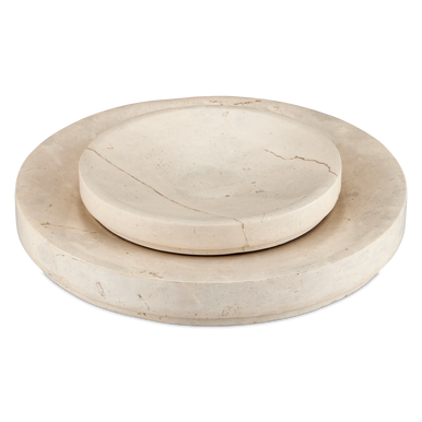 Currey & Co. Grecco Marble Low Bowl Set of 2 1200-0806