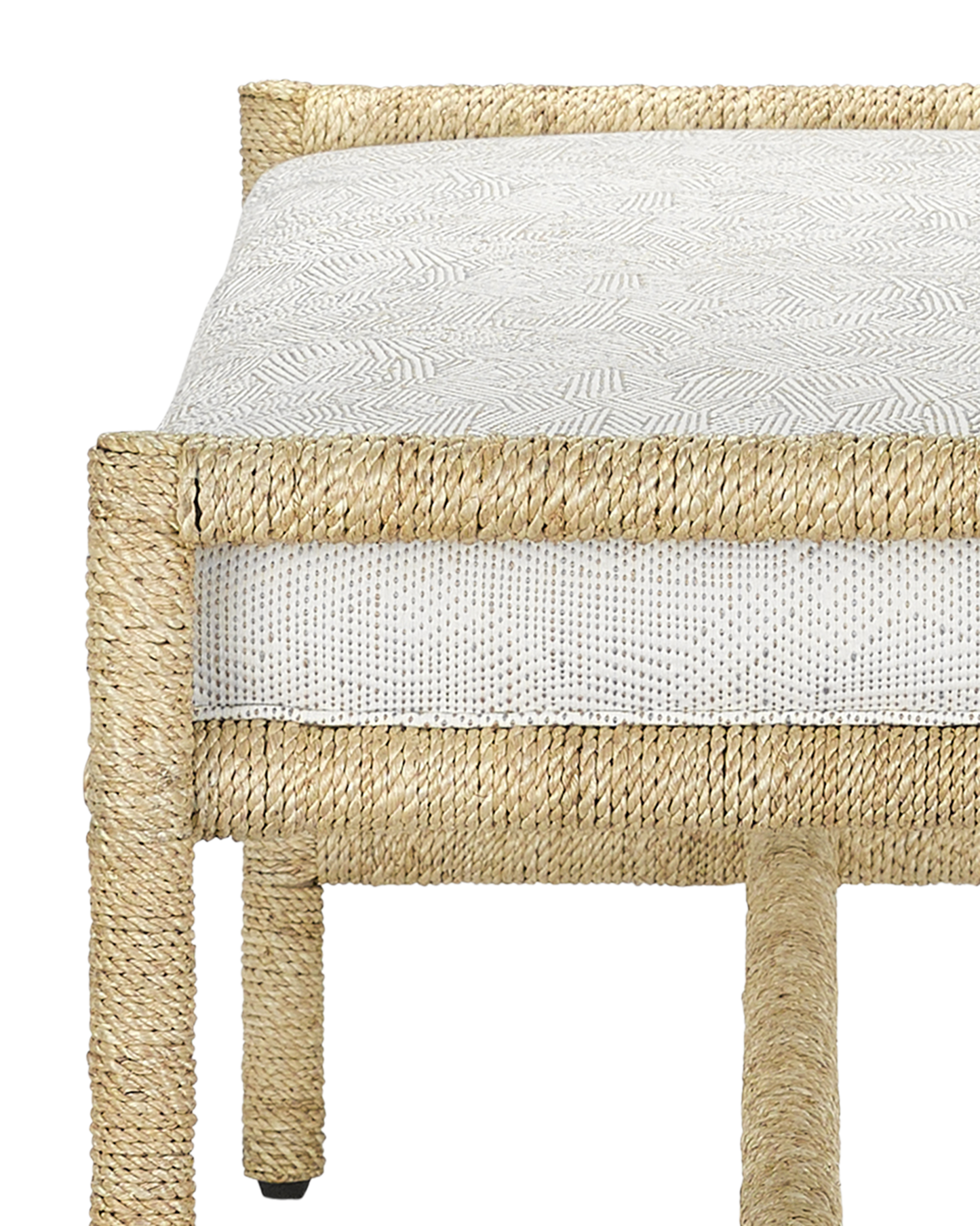 Currey & Co. Olisa Natural Bench, Rowann Pearl 7000-1172