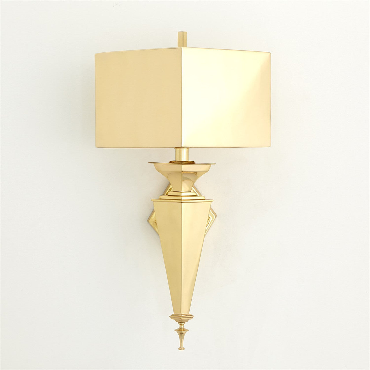 Global Views Diamond Sconce in Brass 9.93706