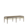 Currey & Co. Visby Light Pepper Bench, Calcutta Linen 7000-0302