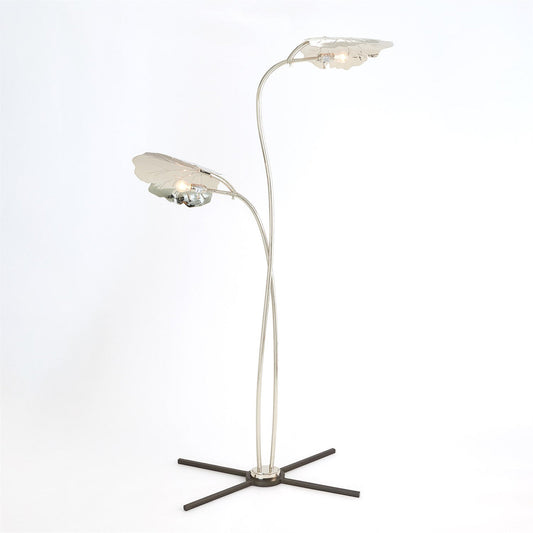 Global Views Rimini Floor Lamp in Nickel D9.90085